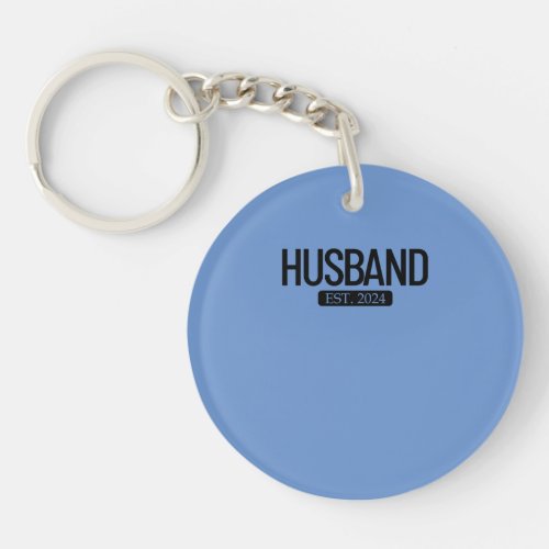 Husband Est 2024 Matching Couple Married 2024matc Keychain