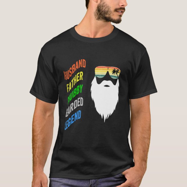 Husband Father Chubby Bearded Legend T-Shirt (Front)