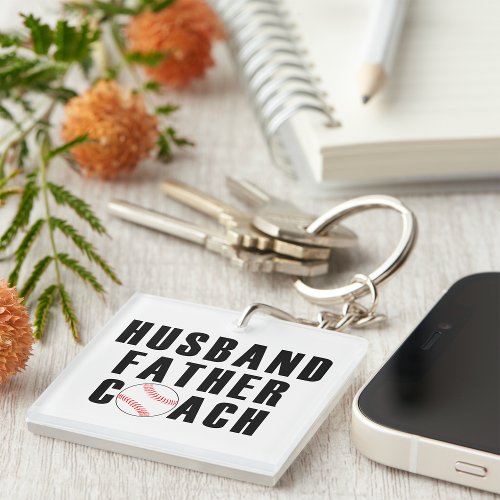 Husband Father Coach Keychain