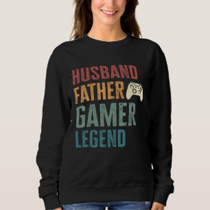 husband father gamer legend  vintage gamer dad  ga sweatshirt