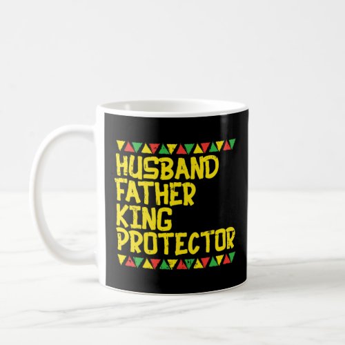 Husband Father King Protector Kente Black African  Coffee Mug