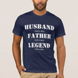 Husband|Father|Legend Custom Years Father's Day T-Shirt