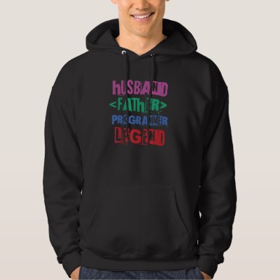 Husband Father Programmer Legend Computer Coding C Hoodie