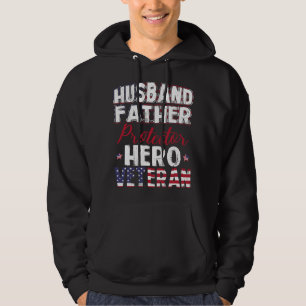 Husband Father Protector Hero Veteran Shirt Father