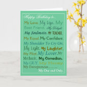 Husband-Fiance-Boyfriend Birthday Card lover card (Yellow Flower)