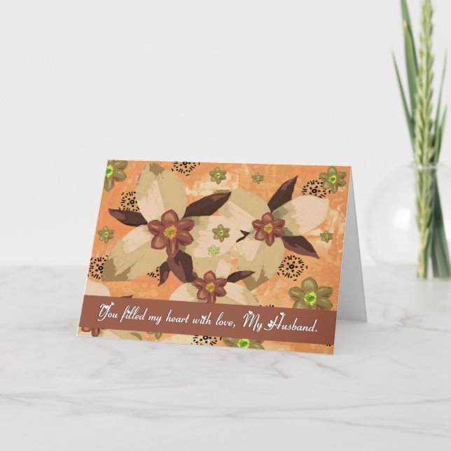 Husband - Final Good-bye / Farewell - Floral Card (Front)