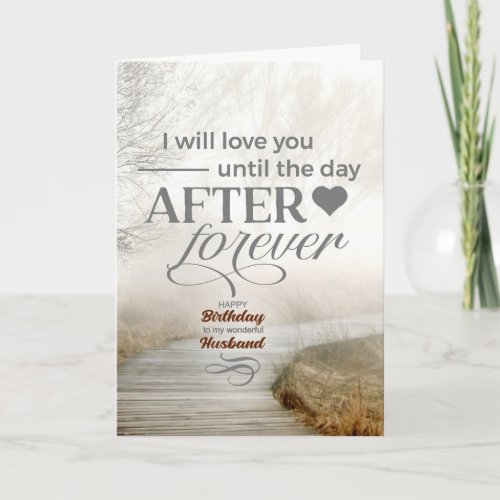 Husband Foggy Coastal Path Romantic Birthday Card