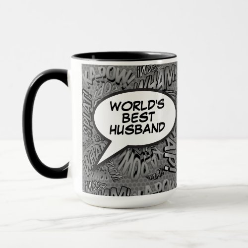 Husband Fun Modern Cool Black and White Mug