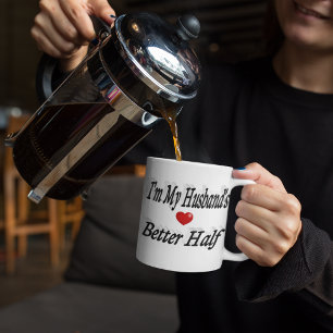 Husband funny quote black text giant coffee mug