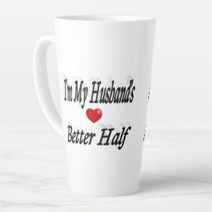Husband funny quote black text latte mug