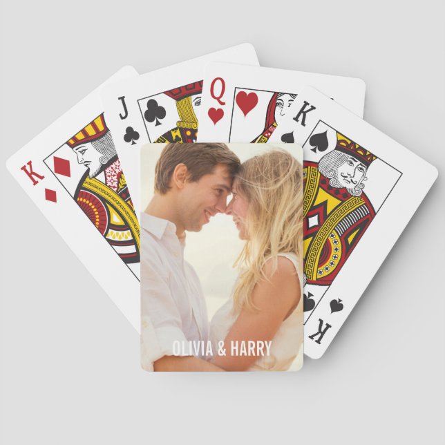 Husband Gift Custom Photo Poker Cards (Back)