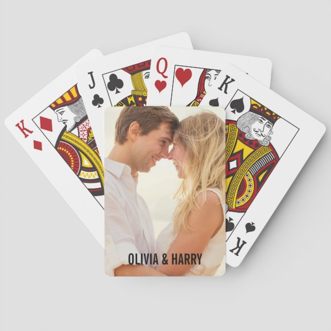 Husband Gift Custom Photo Poker Cards (Back)