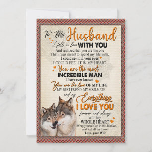 Husband Gift Letter To My Husband From Wife Holiday Card