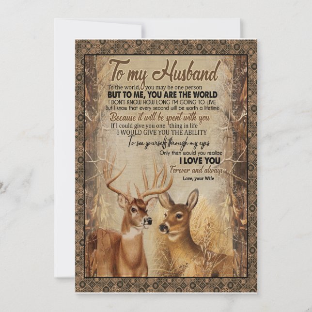 Husband Gift | Letter To My Husband rFrom Wife Invitation (Front)