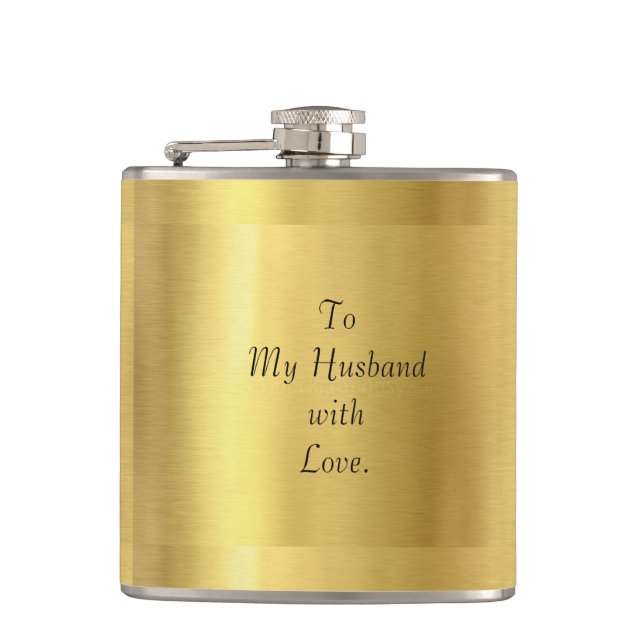 Husband Gold Flask (Front)