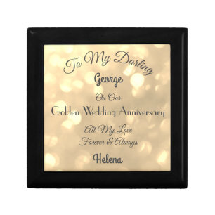 Husband Golden Wedding Anniversary Keepsake Box