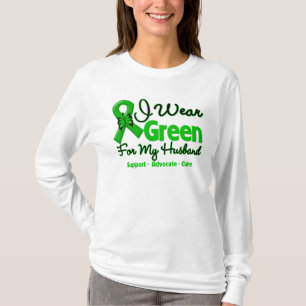 Husband - Green  Awareness Ribbon T-Shirt