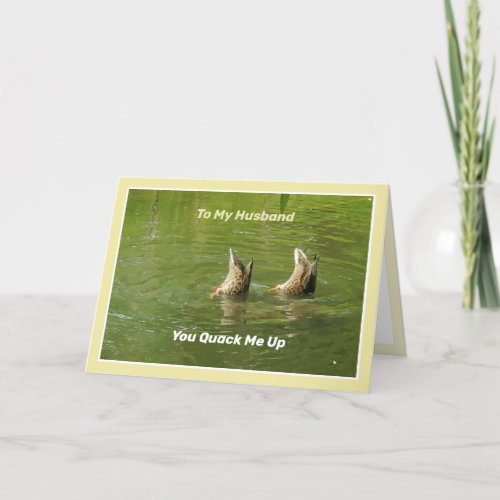 Husband Happy Anniversary Cute Funny Ducks Card