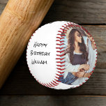 Husband Happy Birthday Photos Baseball<br><div class="desc">Celebrate the best husband ever who is a baseball fan on his birthday with this personalized "All Star Husband" baseball. Personalize with two photographs (crop with the subject in the middle before uploading for best result), and customize "Happy Birthday" with his age if desired. You can also add your name...</div>