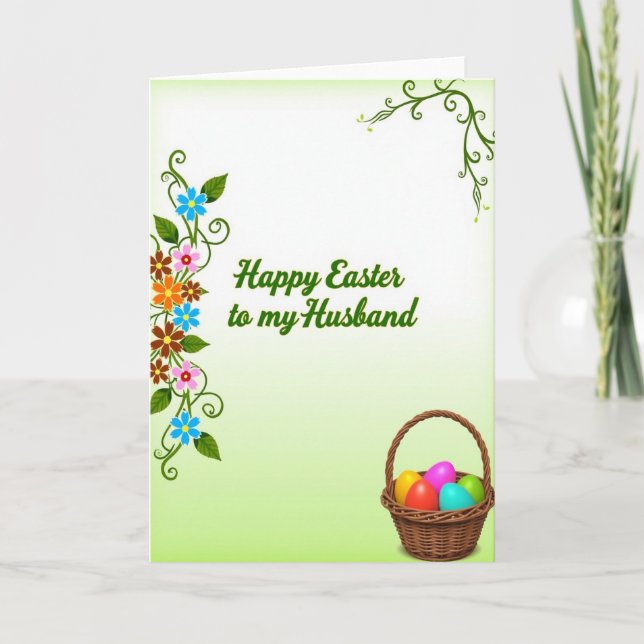 Husband Happy Easter Day Card (Front)