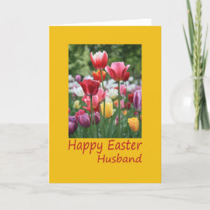 Husband Happy Easter Tulip card