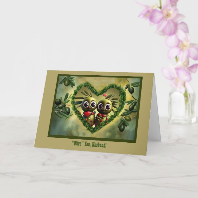 Husband Happy Fathers Day Cute I Love You  Card (Orchid)