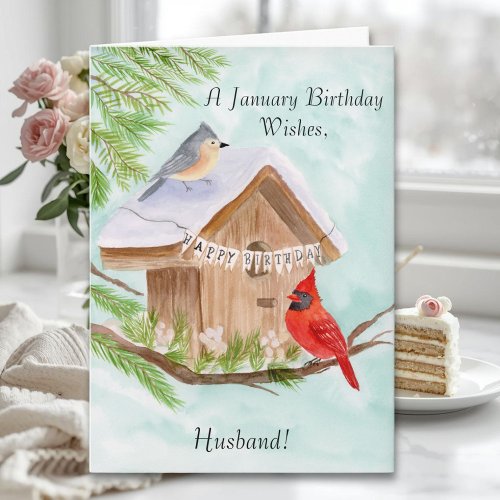 Husband  Happy January Birthday Birds