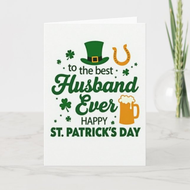 Husband Happy St Patricks Day Card (Front)
