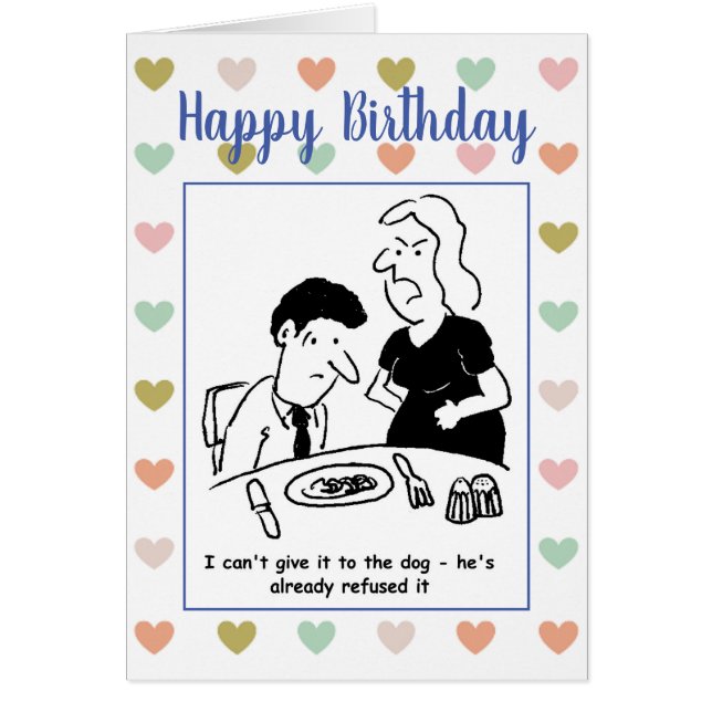 Husband has Dinner the Dog has Already Refused Cards (Front)