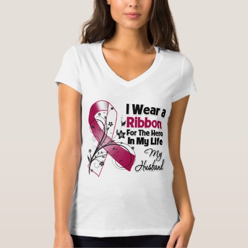 Husband Hero in My Life Head Neck Cancer T_Shirt