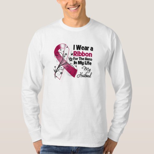 Husband Hero in My Life Head Neck Cancer T_Shirt