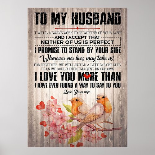 Husband I Love Husband More Than Poster