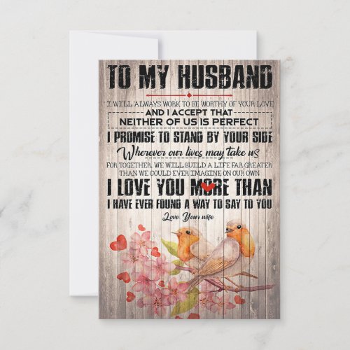 Husband I Love Husband More Than RSVP Card