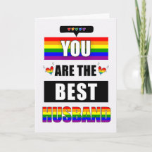 Husband I Love You Typography LGBTQ Rainbow