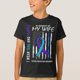 Husband In Memory Of Wife Suicide Awareness Preven T-Shirt