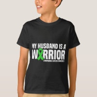 Husband is a Warrior Green Ribbon Lymphoma Cancer 