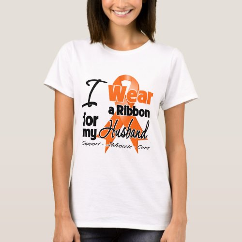 Husband _ Leukemia Ribbon T_Shirt