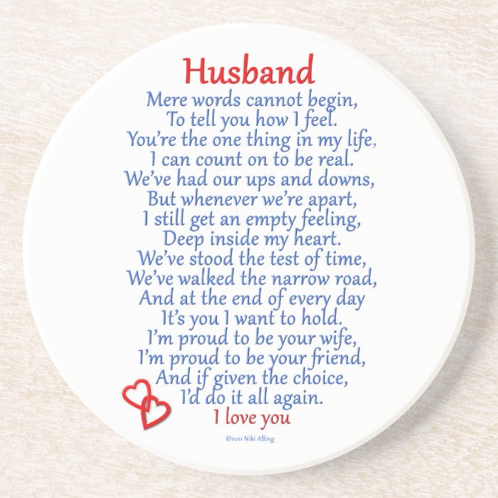 Husband Love Drink Coasters