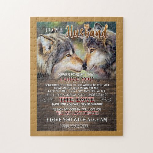 Husband Lovers  To My Husband I Loved You Jigsaw Puzzle