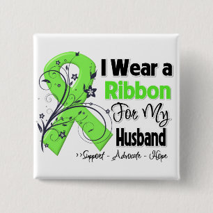 Husband - Lymphoma Ribbon Pinback Button