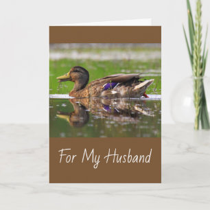 Husband Mallard Duck Birthday Card