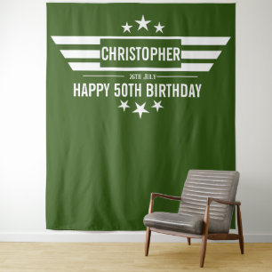 Husband man male birthday Booth banner Tapestry