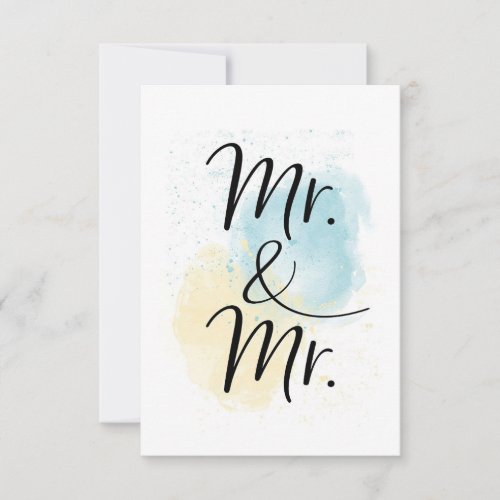 Husband Mr And Mr RSVP Card