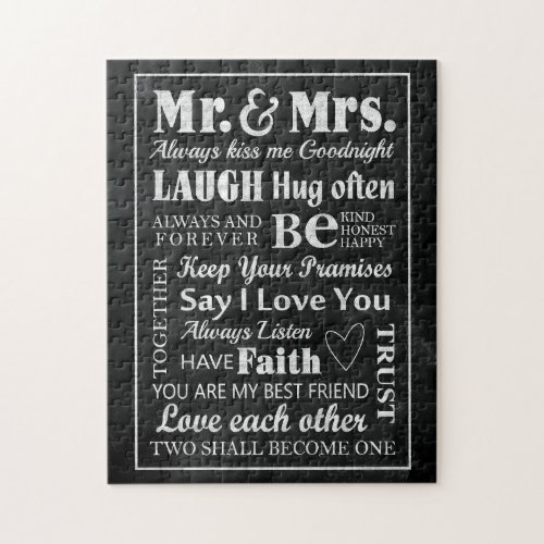 Husband Mr And Mrs Married Jigsaw Puzzle