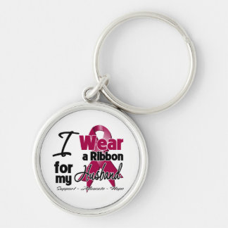 Husband - Multiple Myeloma Ribbon Keychain