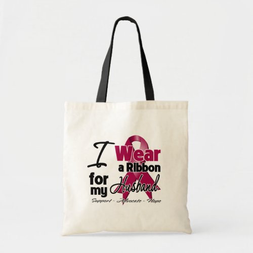 Husband _ Multiple Myeloma Ribbon Tote Bag