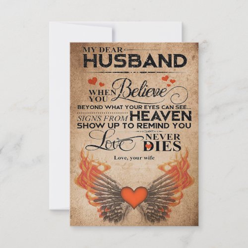 Husband My Dear Husband RSVP Card