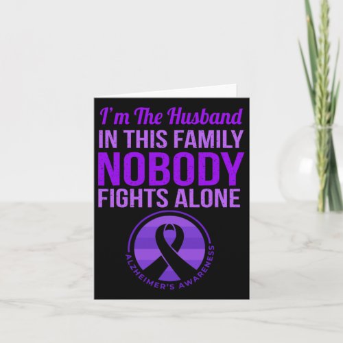 Husband Nobody Fights Alone Alzheimerheimers Awar Card