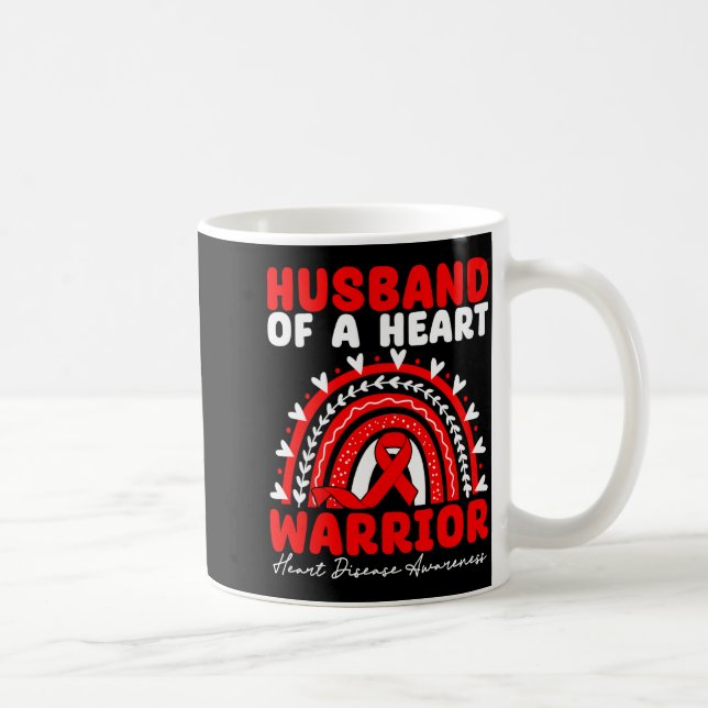Husband Of A Heart Warrior Heart Disease Boho Rain Coffee Mug (Right)