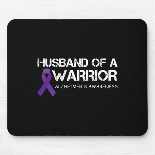 Husband Of A Warrior Alzheimerheimers Awareness  Mouse Pad
